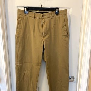 Men’s Haggar Clothing Co. dark beige casual dress pants, size 34x30